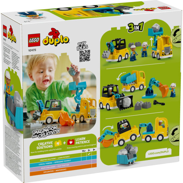 LEGO DUPLO - Vehicule de construcții 3 în 1 10475, 22 piese