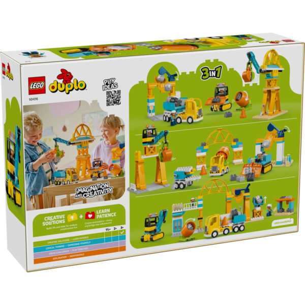 LEGO DUPLO - Șantier și vehicule de construcții 3 în 1 10476, 84 piese