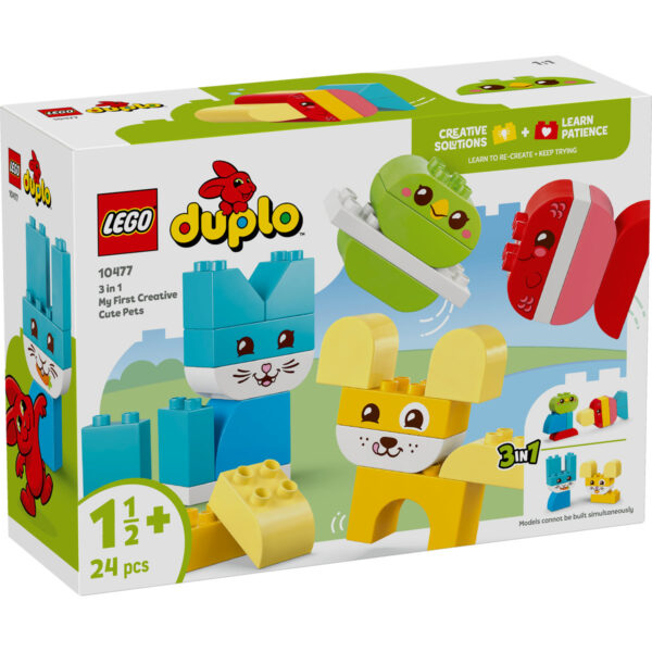 LEGO DUPLO - Animăluțe de companie creative 3 în 1 10477, 24 piese