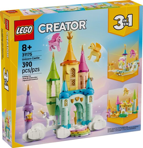 31175_box1_v39 Lego Creator 31175 - Castel cu unicorni