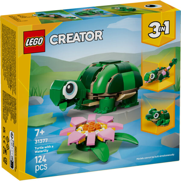 LEGO Creator - Broască-țestoasă cu o floare de nufăr 31377, 124 piese