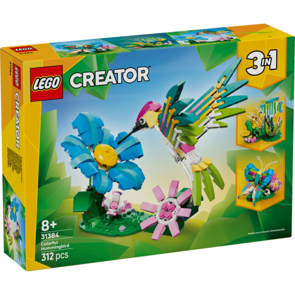 LEGO Creator - Animale sălbatice: Colibri colorat 31384, 312 piese