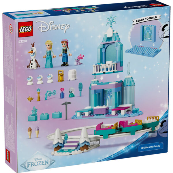 LEGO Disney - Aventură cu sania pe șine la castelul de gheață al Elsei 43281, 216 piese
