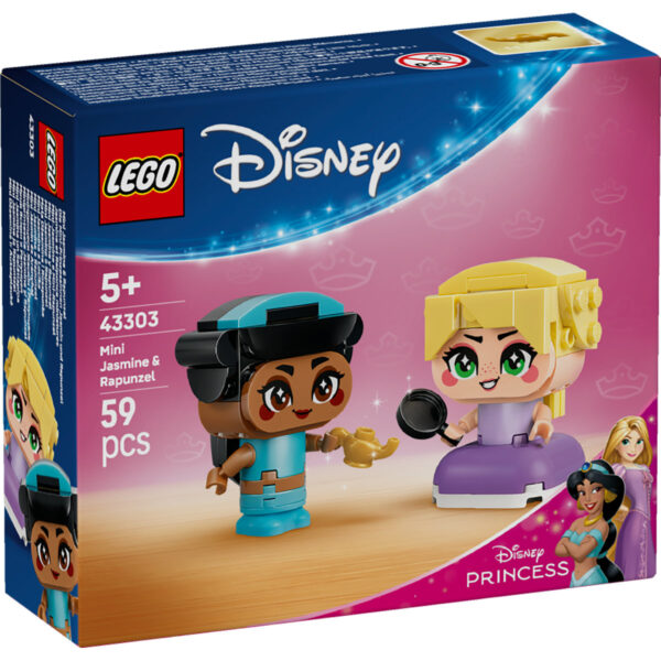 LEGO Disney - Miniprințesele Jasmine și Rapunzel 43303, 59 piese