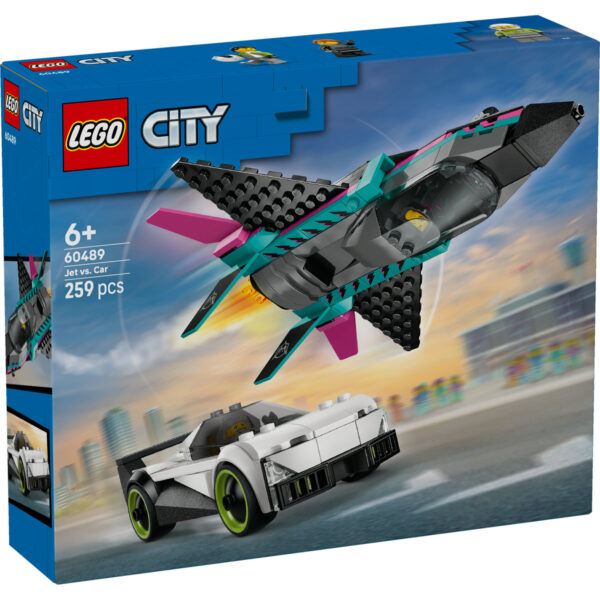 LEGO City - Avion cu reacție vs mașină 60489, 259 piese