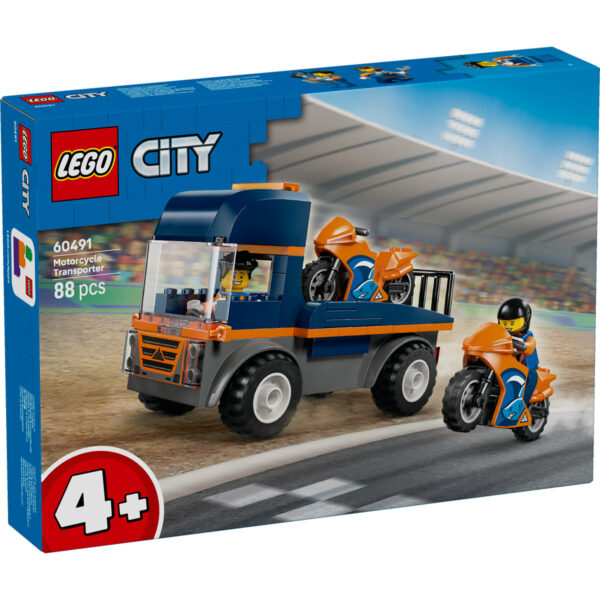 LEGO City - Transportor de motociclete 60491, 88 piese