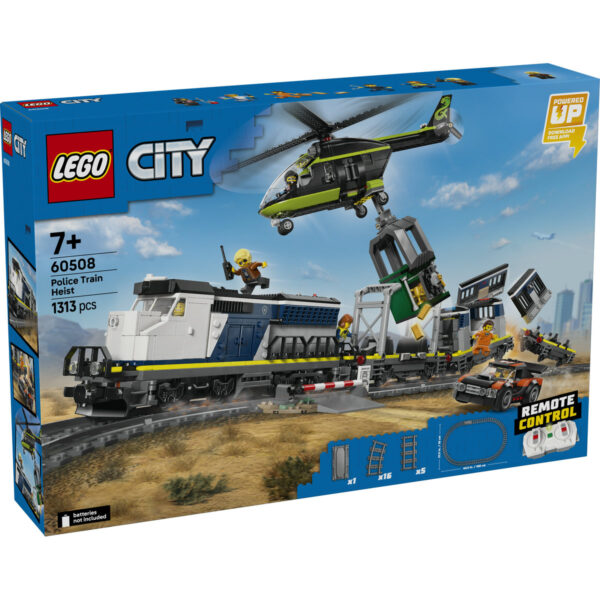 LEGO City - Jaf in trenul politiei 60508, 1313 piese