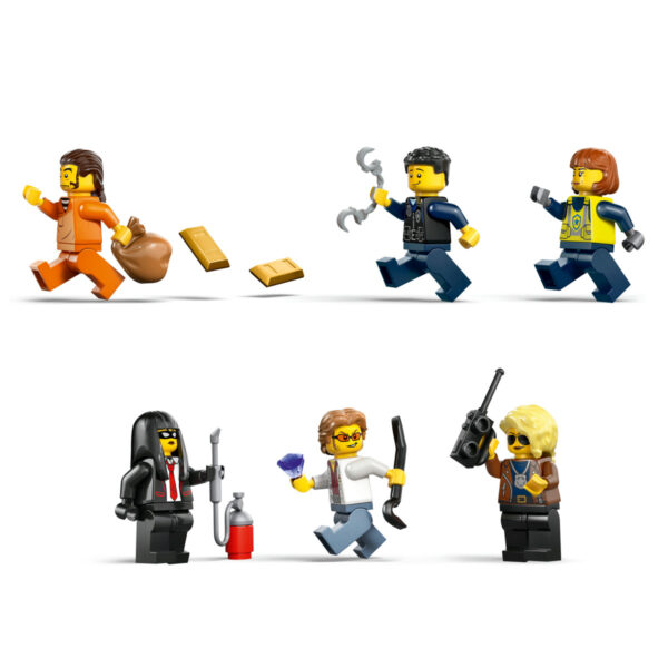 LEGO City - Jaf in trenul politiei 60508, 1313 piese
