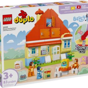 LEGO® DUPLO Bluey - Casa de familie a lui Blue cu un joc de memorie 10459, 83 piese