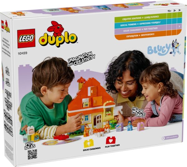 LEGO® DUPLO Bluey - Casa de familie a lui Blue cu un joc de memorie 10459, 83 piese