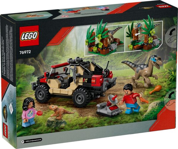 LEGO® Jurassic World - Evadare off-road din calea unui Velociraptor 76972, 285 piese