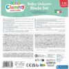 Clementoni - Set de joaca educational Soft Clemmy Unicorn cu 10 cuburi de constructie moi si lavabile - CL17630