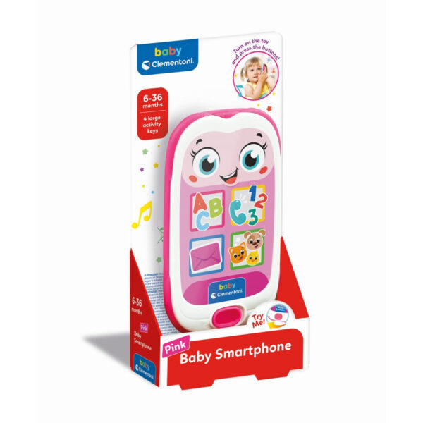 Clementoni - Smartphone roz interactiv cu multe efecte de sunet - CL17939