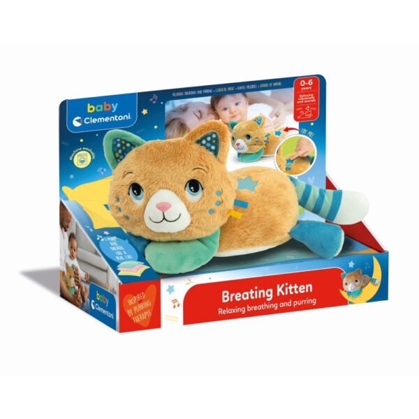Clementoni - Pisicuta de plus cu melodii si vibratii ce imita torsul pentru relaxare si somn linistit - CL17969