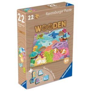 Ravensburger - Puzzle din lemn vietati marine 22 piese - RVSPC04081