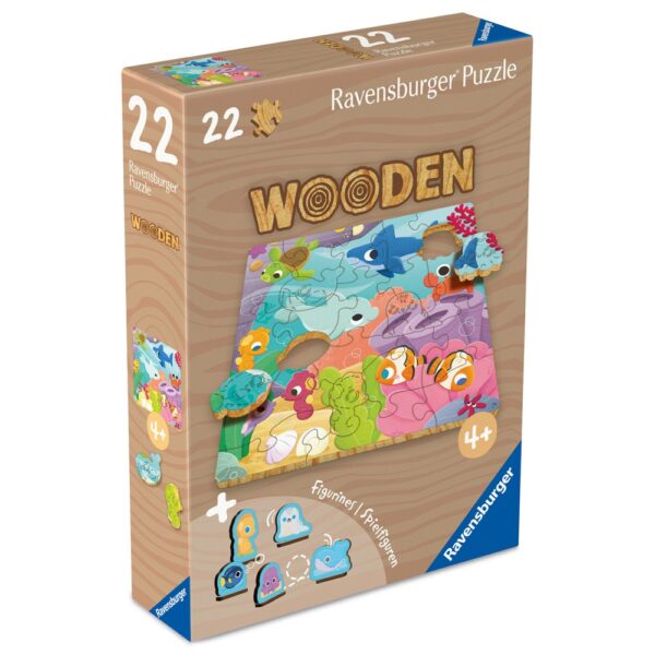 Ravensburger - Puzzle din lemn vietati marine 22 piese - RVSPC04081
