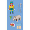 Playmobil - Set 2 figurine ingrijitor cu rinocer - PM72025