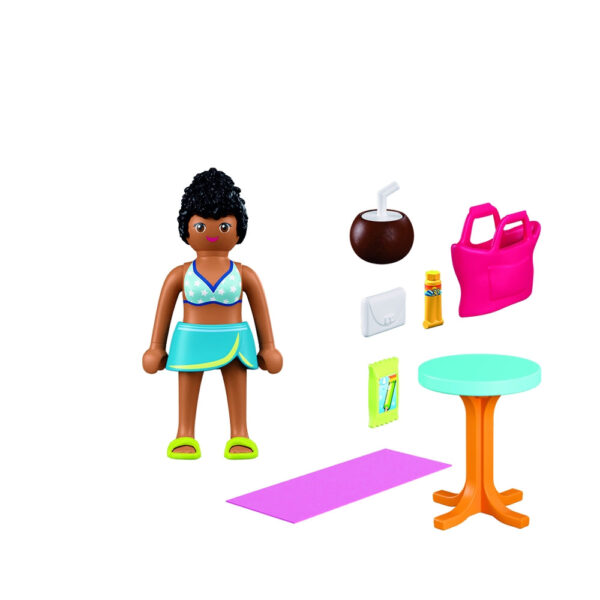 Playmobil - Figurina femeie in vacanta la plaja - PM72032