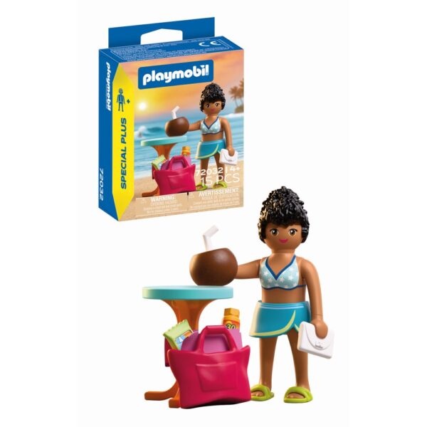Playmobil - Figurina femeie in vacanta la plaja - PM72032