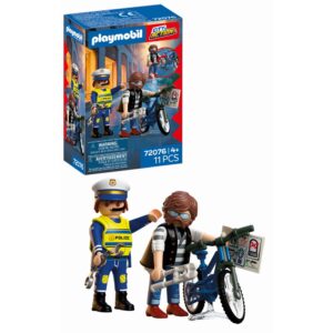 Playmobil - Jucarie de rol Prinderea hotului de biciclete - PM72076