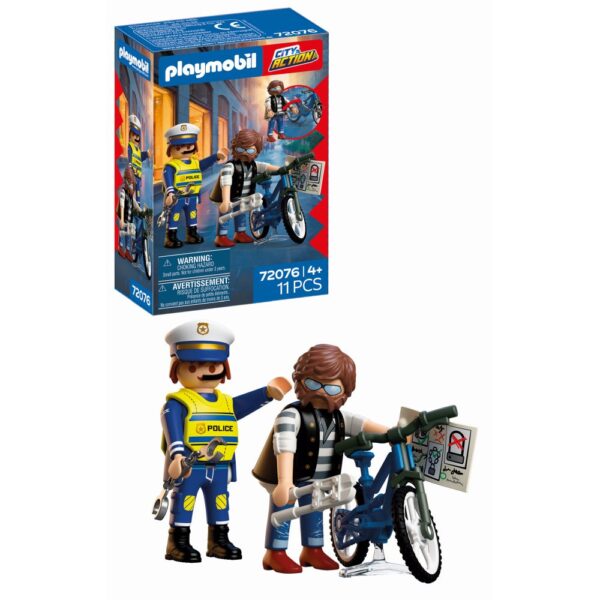 Playmobil - Jucarie de rol Prinderea hotului de biciclete - PM72076