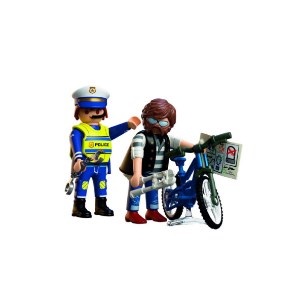 Playmobil - Jucarie de rol Prinderea hotului de biciclete - PM72076