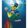 Playmobil - Jucarie de rol Scafandri politist si hot cu comoara - PM72078