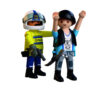 Playmobil - Jucarie de rol Politist cu motocicleta in urmarirea hotului - PM72079