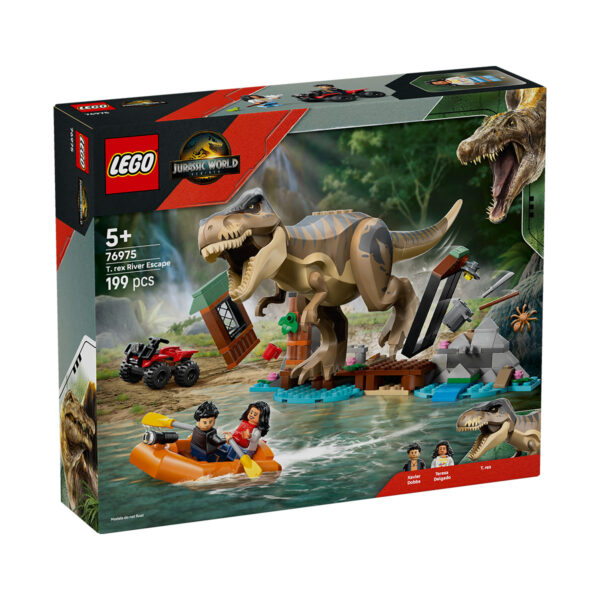 LEGO Jurassic World - Evadare pe rau din calea unui T. rex 76975, 199 piese