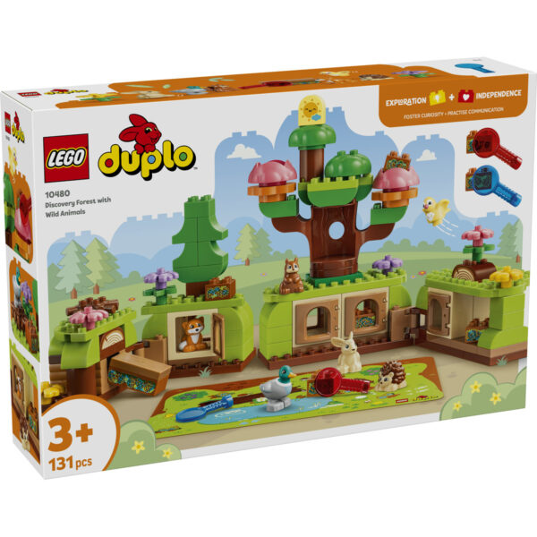 LEGO DUPLO - Pădurea descoperirilor cu animale sălbatice 10480, 131 piese