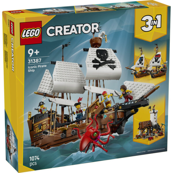 LEGO Creator - Corabie de pirați emblematică 31387, 1074 piese