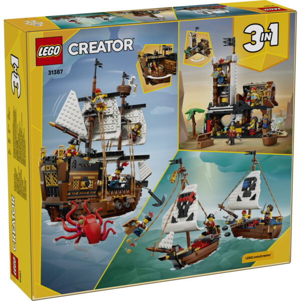 LEGO Creator - Corabie de pirați emblematică 31387, 1074 piese