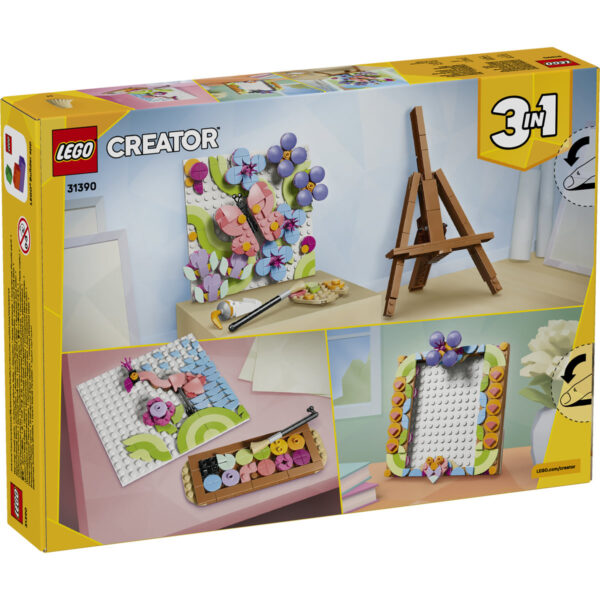 LEGO Creator - Tablou decorativ cu artă florală 31390, 348 piese