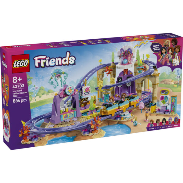 LEGO Friends - Roller-coaster cu sirene 42703, 864 piese