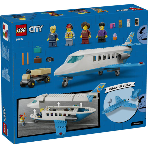 LEGO City - Avion cu reacție pentru pasageri 60492, 118 piese