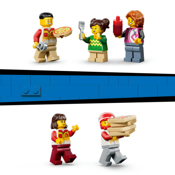 LEGO City - Experiența livrării de pizza cu vehicule 60496, 494 piese