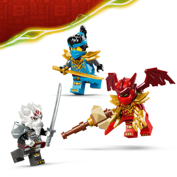 LEGO Ninjago - Zilvar și monstrul dragon Grimtak 71863, 232 piese