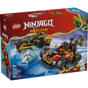 LEGO Ninjago - Vehiculele transformabile ale lui Kai și Cole 71864, 394 piese