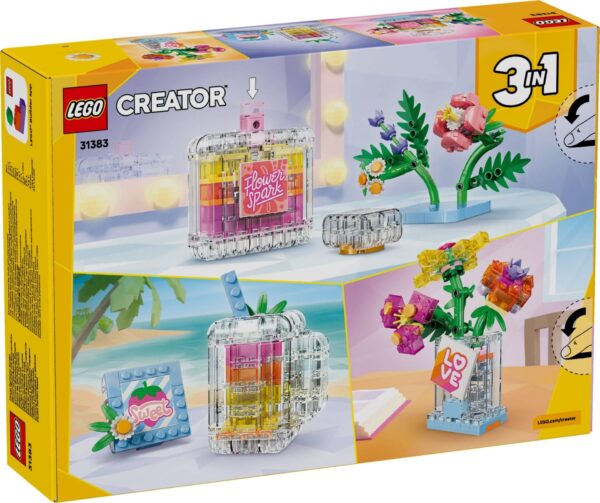 LEGO® Creator 31383 - Sticla de parfum cu flori decorativa (3 in 1)
