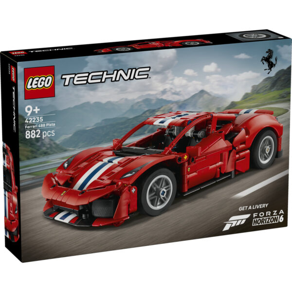 LEGO Technic - Mașina Ferrari 488 PISTA 42235, 882 piese