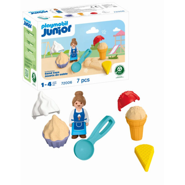 Playmobil - Junior Jucarii de nisip pentru pasionatii de inghetata - PM72006