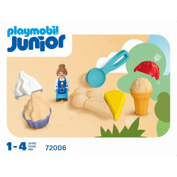 Playmobil - Junior Jucarii de nisip pentru pasionatii de inghetata - PM72006