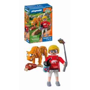 72089_PIP Playmobil - Jucarie de rol Vizitator zoo si tigru - PM72089