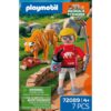 Playmobil - Jucarie de rol Vizitator zoo si tigru - PM72089