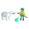 Playmobil - Jucarie de rol Ingrijitor zoo si urs polar - PM72090