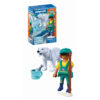 Playmobil - Jucarie de rol Ingrijitor zoo si urs polar - PM72090