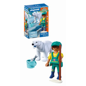 72090_PIP Playmobil - Jucarie de rol Ingrijitor zoo si urs polar - PM72090