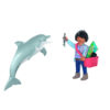 Playmobil - Jucarie de rol Vizitatoare zoo si delfin - PM72091