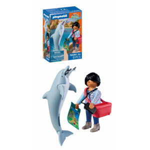 72091_PIP Playmobil - Jucarie de rol Vizitatoare zoo si delfin - PM72091