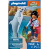 Playmobil - Jucarie de rol Vizitatoare zoo si delfin - PM72091